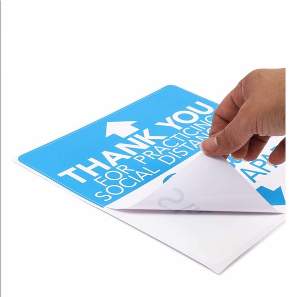 🤑SOLD LOCALLY🤑 24-Count Social Distancing Decal Stickers (8x8 inches, Blue) - Picture 3 of 4